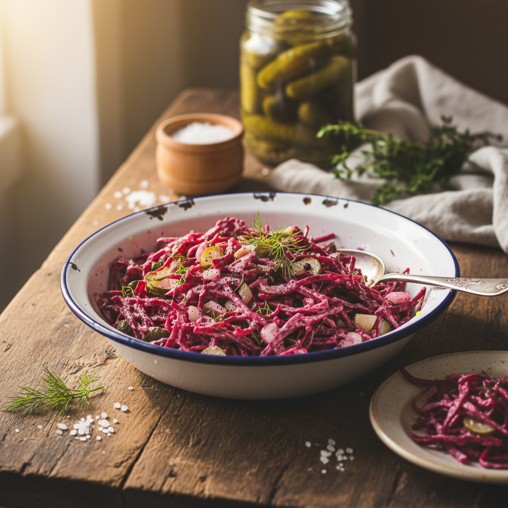 Močiutės burokėlių mišrainė žiemai: tradicinis receptas, kuris sušildys šaltą vakarą